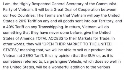 美越达成贸易协议 重点打击借道越南转运商品