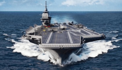 学福建舰上电磁弹射！法国7万吨新航母，注定又要被美国坑一把