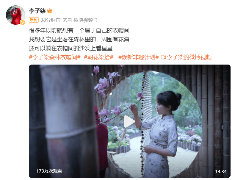 断更1217天后,李子柒回归