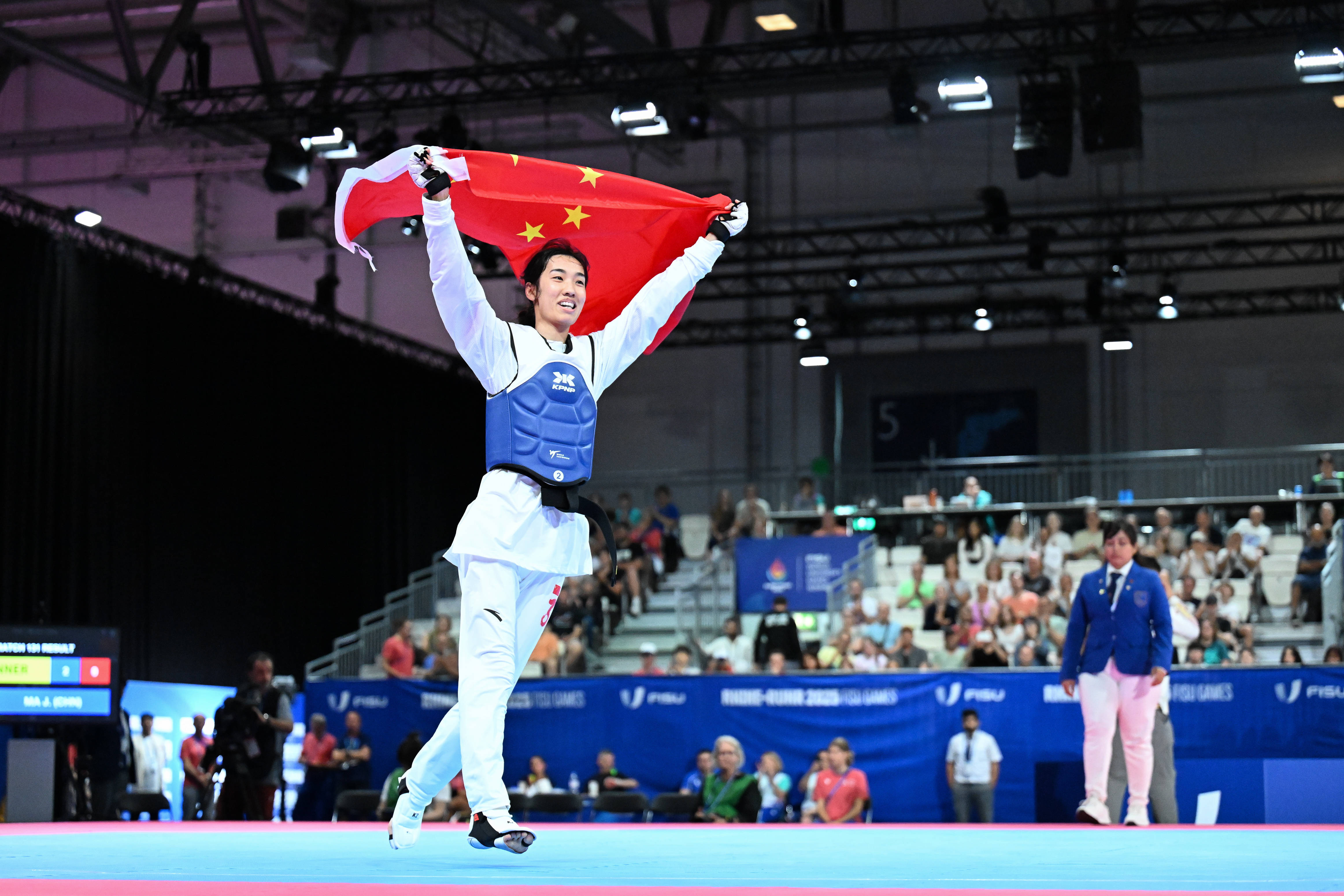 大运会|马静月夺得跆拳道女子49公斤级金牌