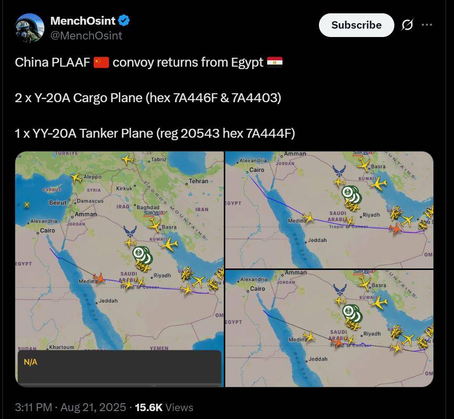 解放军派出加油机,在埃及待20多天才回国,中埃两军要有新活动?
